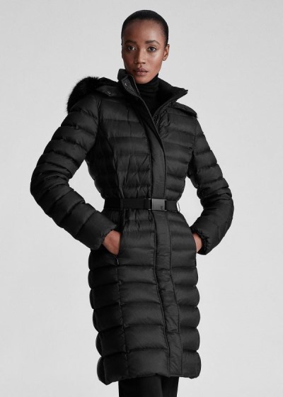 Women's Ralph Lauren Demi Faux Fur-Trim Down Coat | 120897TAD